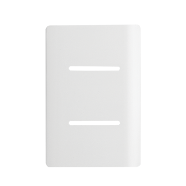 Placa 4x2 para 2 Interruptores Horizontais + Suporte  BRANCA - NOVARA